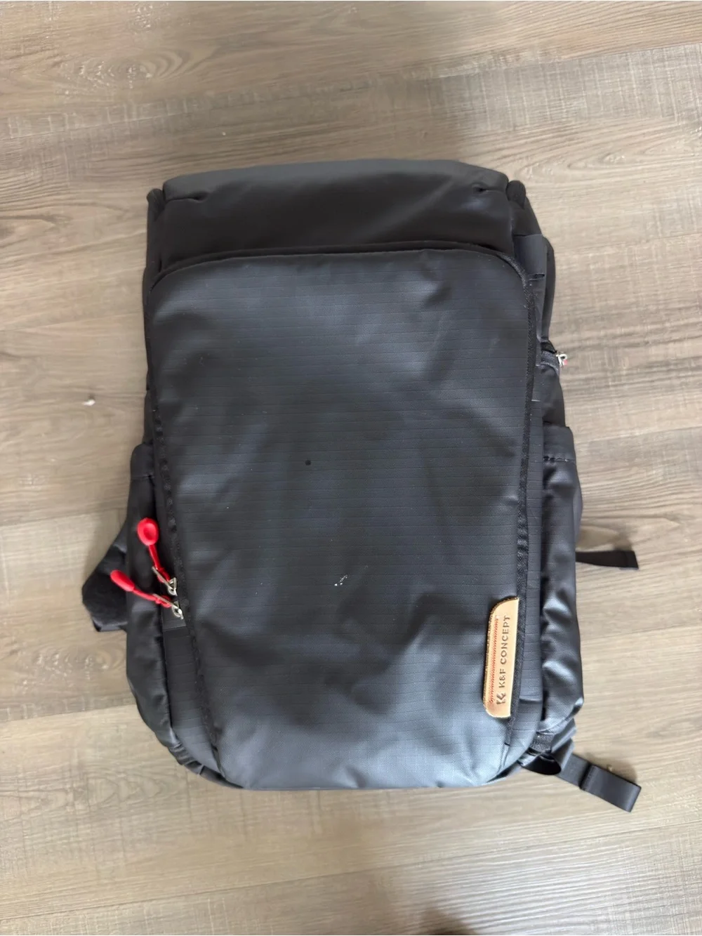 Black Travel Camera Backpack 25L with Flexible Dividers and Quick-Access Pockets